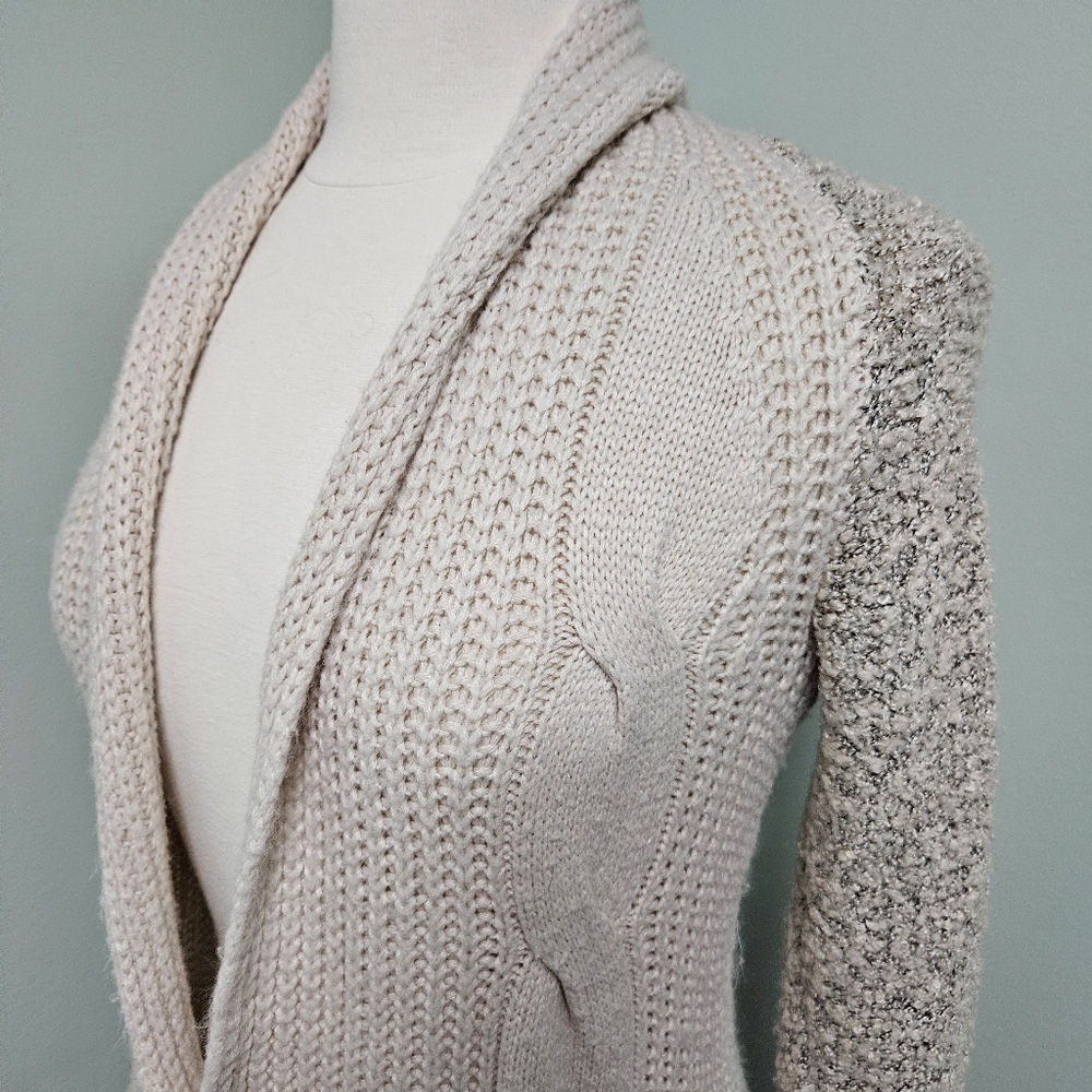 Candie's Cardigan Cream Neutral Sweater Minimalist Pockets XS - Picture 8 of 12